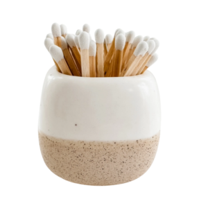 Ceramic Match Holder with Matches